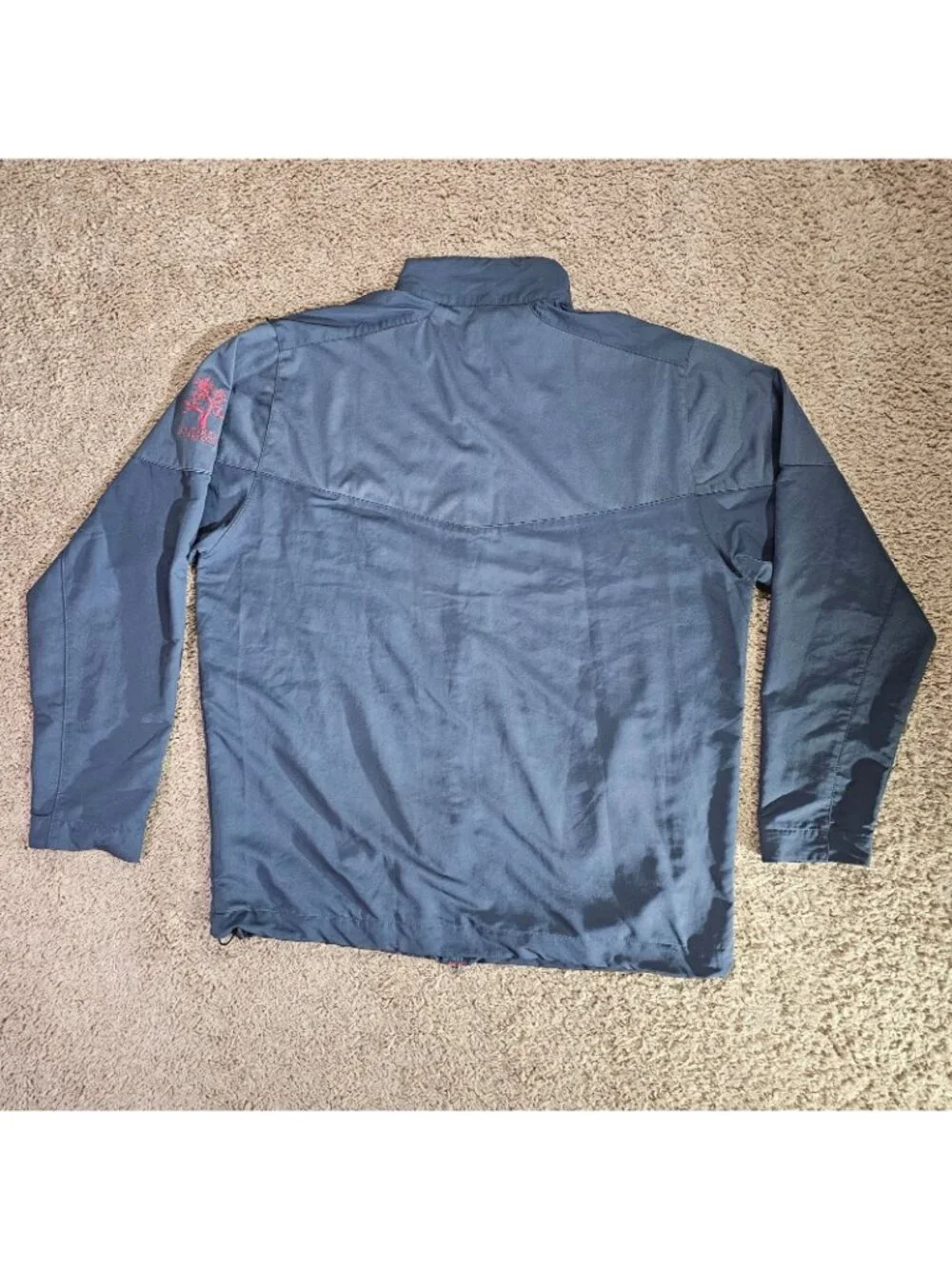 Nike Golf Jacket Mens L Gray Full Zip South Ridge Golf Club Embroidery Pocket - Picture 2 of 12